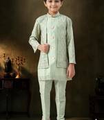 boys stylish indo western ethnic set thread work for festive