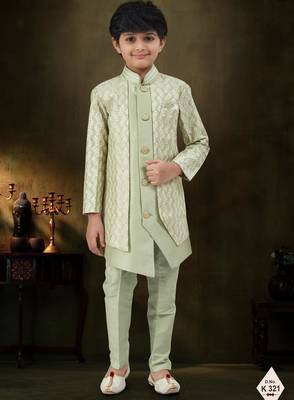 boys stylish indo western ethnic set thread work for festive 1