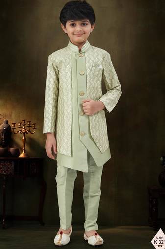 boys stylish indo western ethnic set thread work for festive