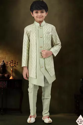 boys stylish indo western ethnic set thread work for festive