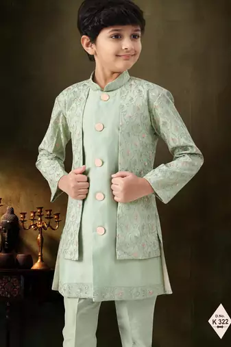 boys stylish indo western ethnic set thread work for festive