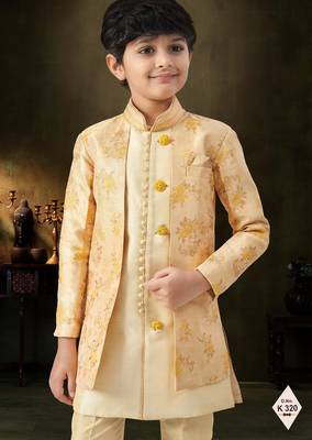 boys stylish indo western ethnic set thread work for festive 2