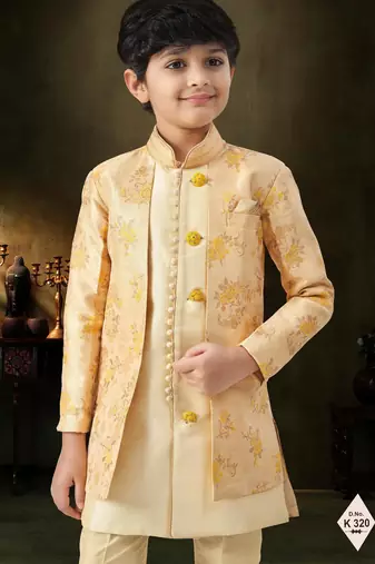 boys stylish indo western ethnic set thread work for festive