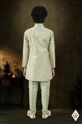 boys stylish indo western ethnic set thread work for festive 3