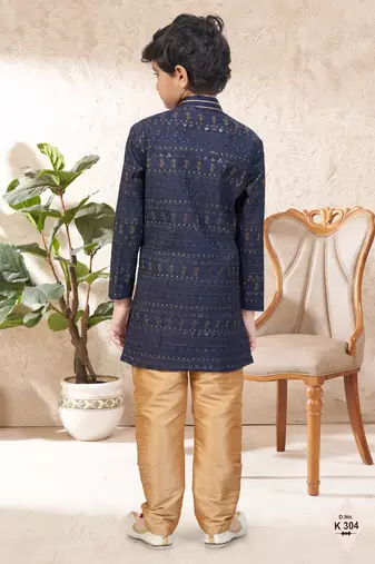 boys stylish indo western ethnic set thread work for festive
