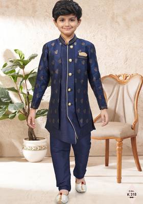 boys stylish indo western ethnic set thread work for festive 1