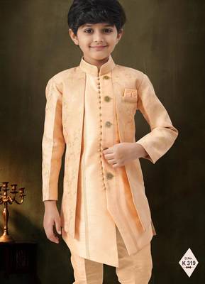 boys stylish indo western ethnic set thread work for festive 2