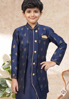 boys stylish indo western ethnic set thread work for festive 2
