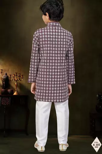boys stylish indo western ethnic set thread work for festive
