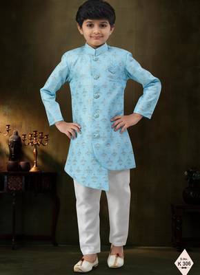 boys stylish indo western ethnic set thread work for festive 1