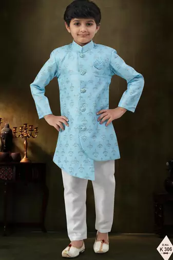 boys stylish indo western ethnic set thread work for festive