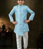 boys stylish indo western ethnic set thread work for festive