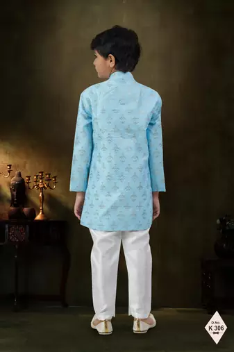 boys stylish indo western ethnic set thread work for festive