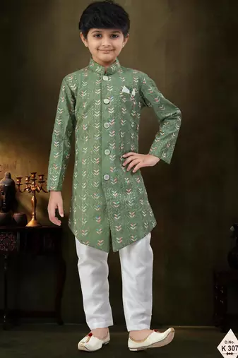 boys stylish indo western ethnic set thread work for festive