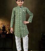boys stylish indo western ethnic set thread work for festive