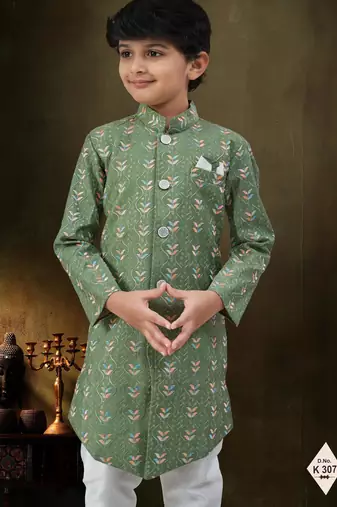 boys stylish indo western ethnic set thread work for festive