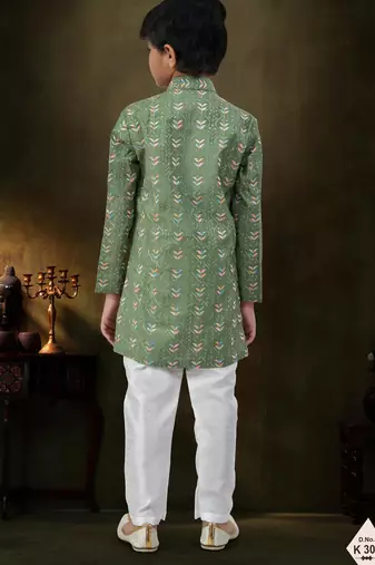 boys stylish indo western ethnic set thread work for festive