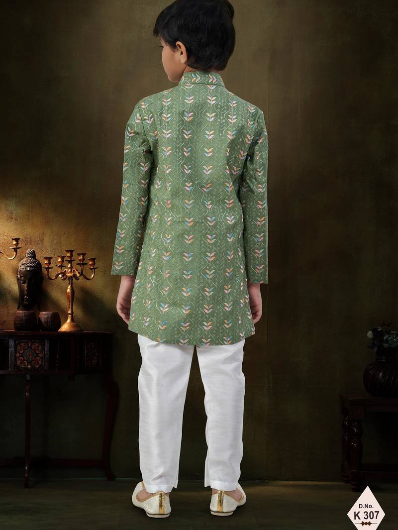 boys stylish indo western ethnic set thread work for festive