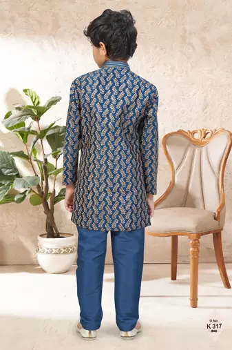 boys stylish indo western ethnic set thread work for festive