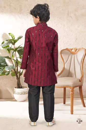 boys stylish indo western ethnic set thread work for festive