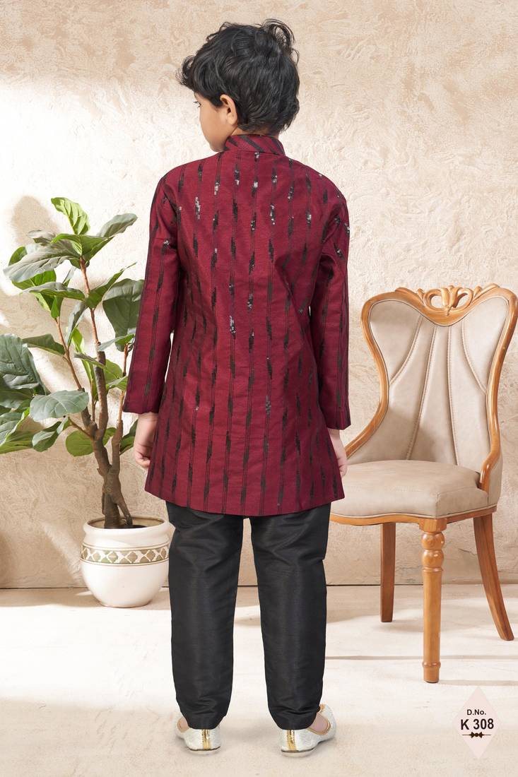 boys stylish indo western ethnic set thread work for festive