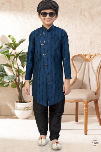 boys stylish indo western ethnic set thread work for festive