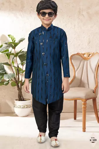 boys stylish indo western ethnic set thread work for festive