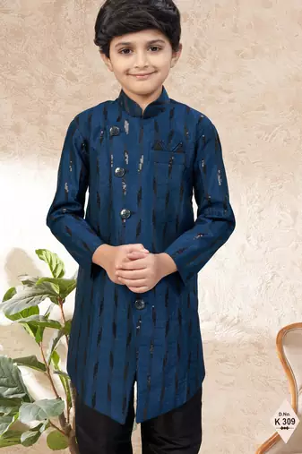 boys stylish indo western ethnic set thread work for festive