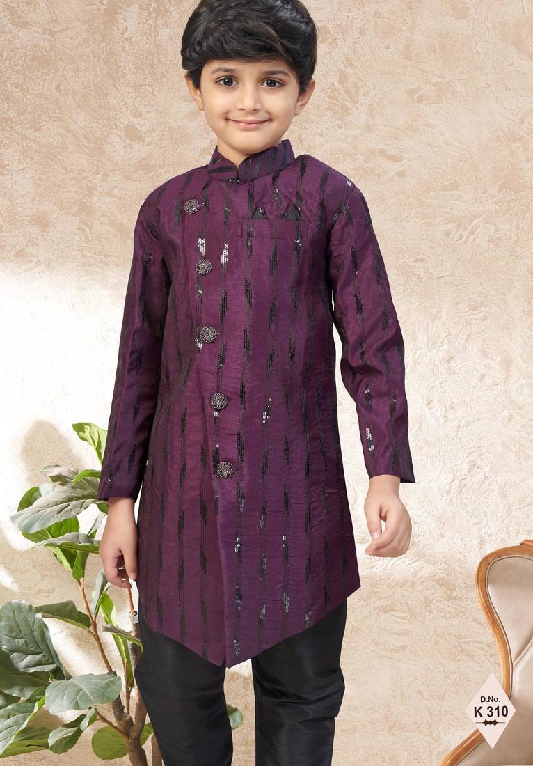 boys stylish indo western ethnic set thread work for festive