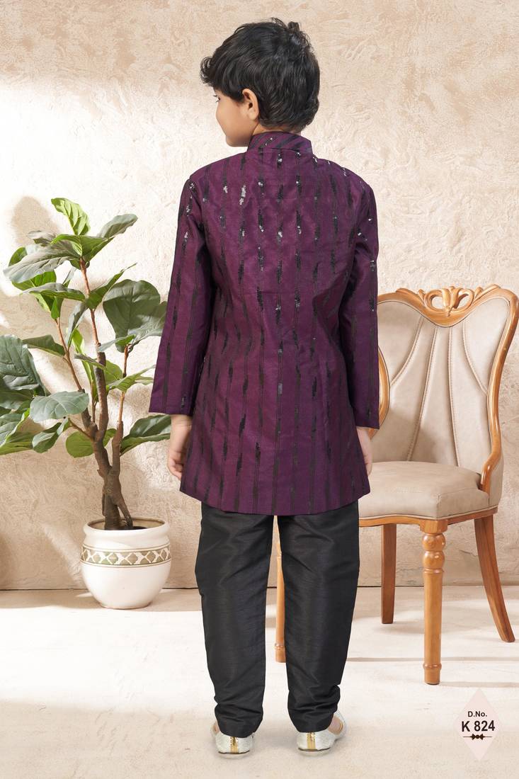 boys stylish indo western ethnic set thread work for festive