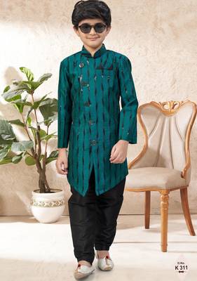 boys stylish indo western ethnic set thread work for festive 1