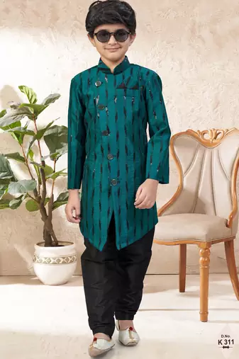 boys stylish indo western ethnic set thread work for festive