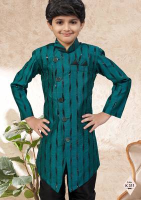 boys stylish indo western ethnic set thread work for festive 2