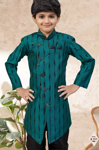 boys stylish indo western ethnic set thread work for festive