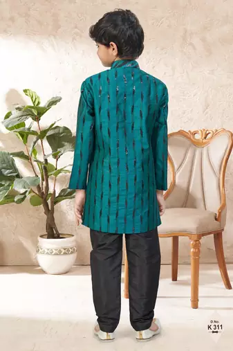 boys stylish indo western ethnic set thread work for festive