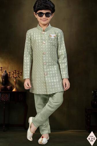 boys stylish indo western ethnic set thread work for festive