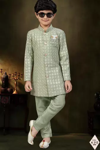 boys stylish indo western ethnic set thread work for festive