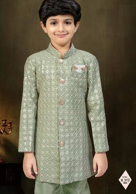 boys stylish indo western ethnic set thread work for festive 2