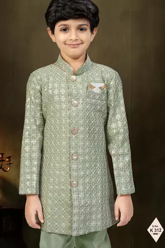 boys stylish indo western ethnic set thread work for festive