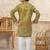 boys ethnic jacquard kurta pajama set thread work for festive