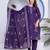 Cotton cambric straight kurti-pant-dupatta set