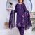 Cotton cambric straight kurti-pant-dupatta set