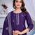 Cotton cambric straight kurti-pant-dupatta set