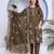 Cotton cambric straight kurti-pant-dupatta set