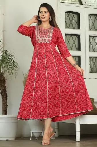 Reyon anarkali gawn
