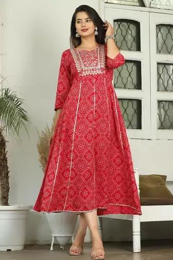 Reyon anarkali gawn