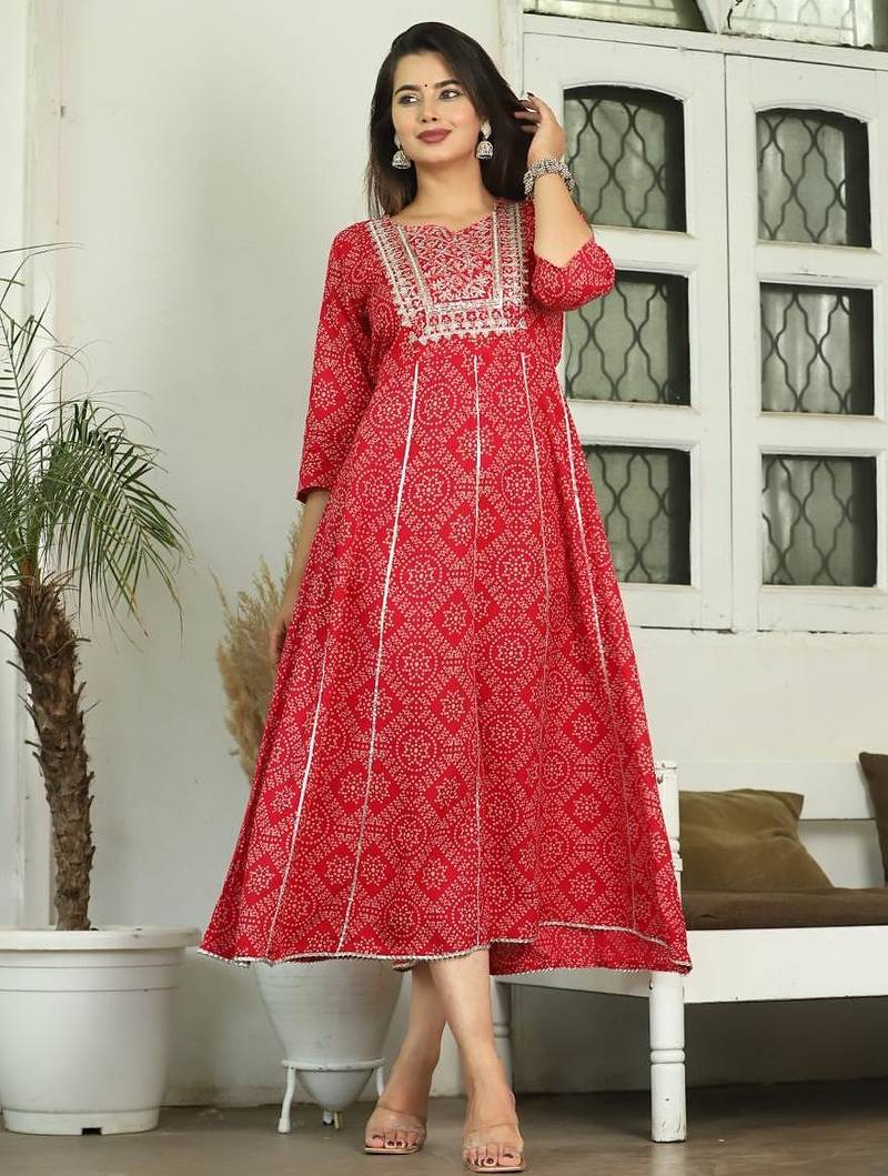Reyon anarkali gawn