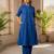 Cotton cambric kurti-pant cord set