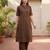Cotton cambric kurti-pant cord set