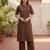 Cotton cambric kurti-pant cord set